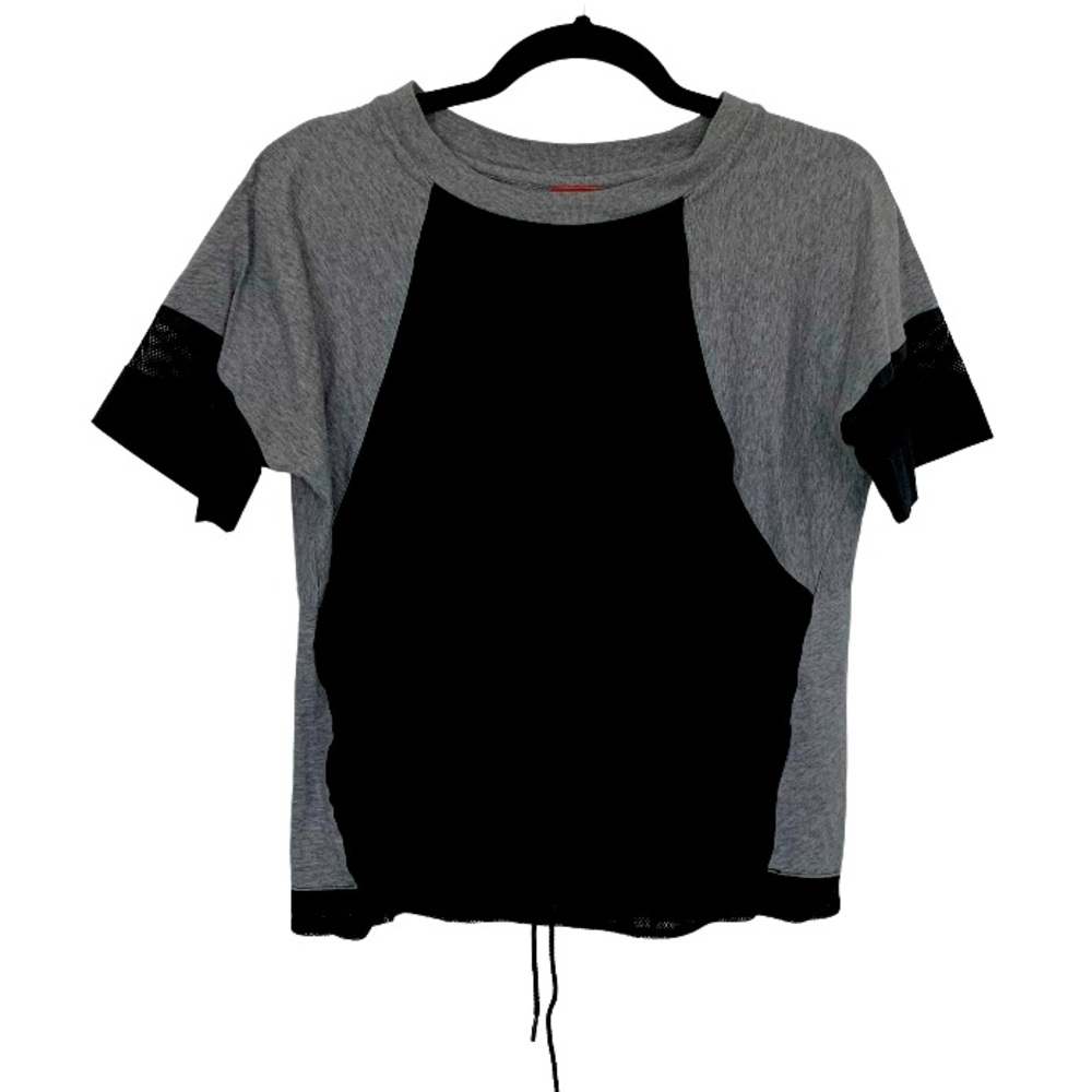 NIKE Women’s Boxy Bonded‎ Top Block Black/Gray Drawstring Lightweight Active S